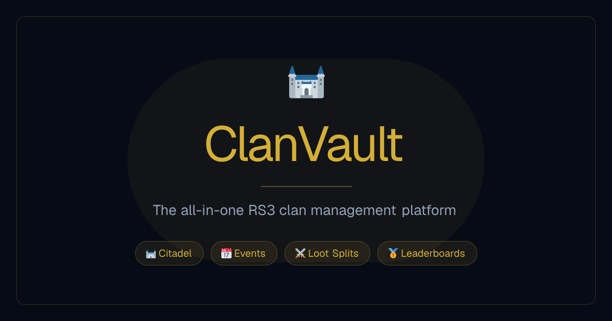 ClanVault — RS3 Clan Management Platform